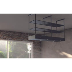Baraldi - Cappa isola Mensola 146x50 cm. – Nera – 900 m3/h