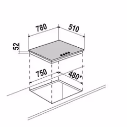 Schock PC78 Bridge Nero Da incasso 78 cm Piano cottura a induzione 4 Fornello(i) - Vista aggiuntiva 2