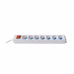 Ewent EW3927 prolunghe e multiple 1,5 m 7 presa(e) AC Nero, Blu, Rosso