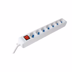 Ewent EW3927 prolunghe e multiple 1,5 m 7 presa(e) AC Nero, Blu, Rosso