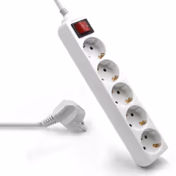 Ewent EW3916, 1,5 m, Interno, Tipo F, Bianco, 5 presa(e) AC, 16 A