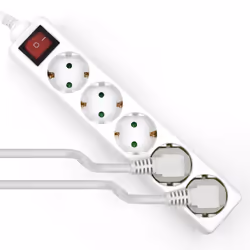 Ewent EW3916 prolunghe e multiple 1,5 m 5 presa(e) AC Interno Bianco