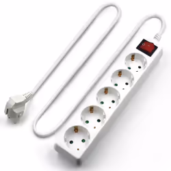 Ewent EW3916 prolunghe e multiple 1,5 m 5 presa(e) AC Interno Bianco