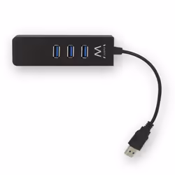 Ewent EW1140 replicatore di porte e docking station per laptop USB 3.2 Gen 1 (3.1 Gen 1) Type-A Nero