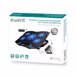 Ewent EW1259 base di raffreddamento per laptop 43,2 cm (17") 2500 Giri/min Nero - Vista aggiuntiva 5