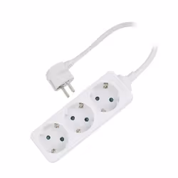 Ewent EW3958, 1,5 m, Interno, Tipo F, Type F (CEE 7/4), Bianco, 3 presa(e) AC