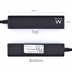 Ewent EW1136 hub di interfaccia USB 3.2 Gen 1 (3.1 Gen 1) Type-A 480 Mbit/s Nero - Vista aggiuntiva 5