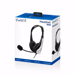 Ewent EW3562 cuffia e auricolare Cablato A Padiglione Musica e Chiamate Nero, Argento - Vista aggiuntiva 5