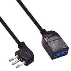 Ewent EW3803, 5 m, Interno, Tipo L, Tipo L, 0,75 mm², Nero