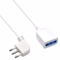 Ewent EW3810, 3 m, Interno, Tipo L, Tipo L, 1 mm², Bianco