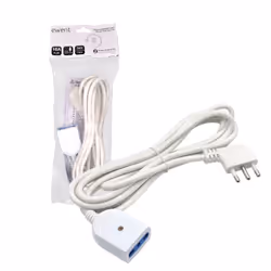 Ewent EW3810 prolunghe e multiple 3 m 1 presa(e) AC Interno Bianco
