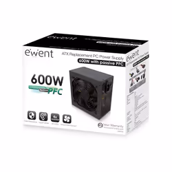 Ewent EW3908 alimentatore per computer 600 W 20+4 pin ATX ATX Nero - Vista aggiuntiva 4