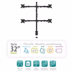 Ewent EW1514 Supporti a parete per TV 81,3 cm (32") Scrivania Nero
