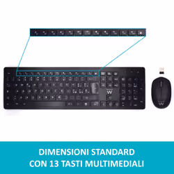 Ewent EW3255 tastiera Mouse incluso Universale QWERTY Italiano Nero - Vista aggiuntiva 5