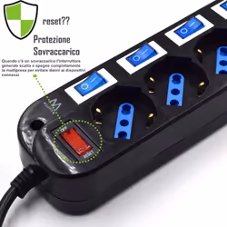 Ewent EW3850 protezione da sovraccarico Nero 6 presa(e) AC 220 V 1,5 m - Vista aggiuntiva 6