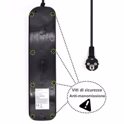 Ewent EW3851 protezione da sovraccarico Nero 6 presa(e) AC 220 V 1,5 m