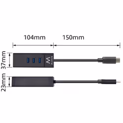 Ewent EW1141 replicatore di porte e docking station per laptop USB 3.2 Gen 1 (3.1 Gen 1) Type-C Nero - Vista aggiuntiva 5