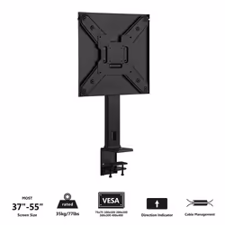 Ewent EW1543 Supporto TV a parete 139,7 cm (55") Nero