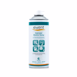 Ewent Spray Alcool Isopropilico 400ml, Spruzzo per la pulizia dell'apparecchiatura, Universale, 400 ml, Trasparente, Barattol ...