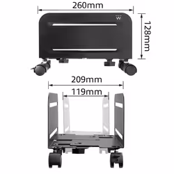 Ewent EW1291 supporto per CPU Supporto CPU a carrello Nero - Vista aggiuntiva 5