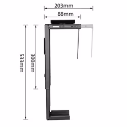 Ewent EW1293 supporto per CPU Porta CPU sotto scrivania Nero - Vista aggiuntiva 6