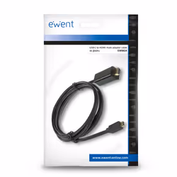Ewent EW9824 cavo e adattatore video 2 m USB tipo-C HDMI tipo A (Standard) Nero