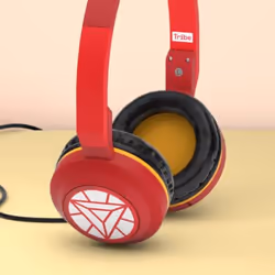 SilverHT HPW11604 Auricolare Cablato A Padiglione Musica e Chiamate Rosso, Giallo