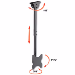 Techly Supporto Telescopico a Soffitto fino a 1,6m per TV LED LCD 23-42" (ICA-CPLB 922L) - Vista aggiuntiva 4