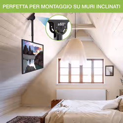 Techly Supporto Telescopico a Soffitto fino a 1,6m per TV LED LCD 23-42" (ICA-CPLB 922L) - Vista aggiuntiva 8