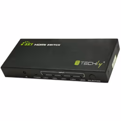 Techly Switch HDMI 5 IN 1 OUT con Telecomando 4K UHD 3D (IDATA HDMI-4K51), HDMI, Nero, 2 m, 2048 x 1080, 2560 x 1440, 4096 x ...