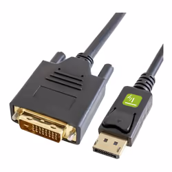 Techly Cavo Monitor DisplayPort 1.2 a DVI 3m (ICOC DSP-C12-030), 3 m, DisplayPort, DVI, Maschio, Maschio, 1080p, 720p