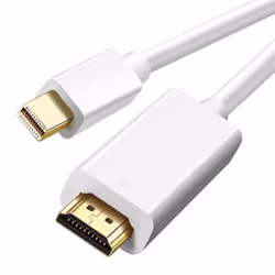Techly Cavo Monitor Mini DisplayPort (Thunderbolt) / HDMI 2m Bianco (ICOC MDP-020H), 2 m, HDMI, Mini DisplayPort, Maschio, Ma ...