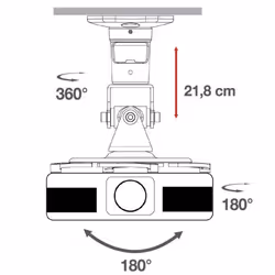 Techly Staffa Universale a Soffitto per Proiettore, Bianco (ICA-PM 100WH) - Vista aggiuntiva 4