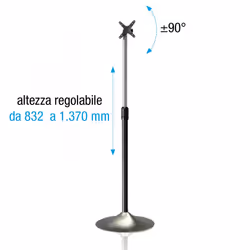 Techly Supporto a Pavimento Colonna a Base Circolare per TV LCD/LED 13-27" (ICA-TR10) - Vista aggiuntiva 8