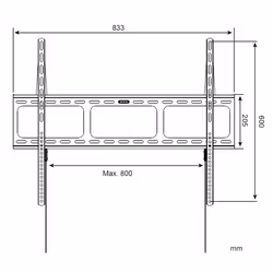 Techly Supporto a Muro per TV LED LCD 42-80" Ultra Slim fisso H600mm (ICA-PLB 860) - Vista aggiuntiva 4