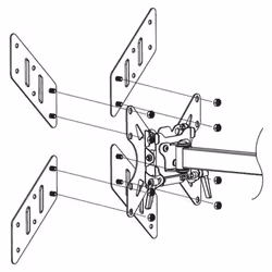 Techly Adattatore Universale per Supporto VESA da 200x200 a 400x400 Nero (ICA-LCD G11A) - Vista aggiuntiva 4