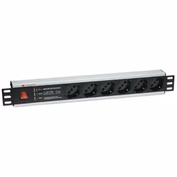 Techly I-CASE STRIP-13P unità di distribuzione dell'energia (PDU) 6 presa(e) AC 1.5U Nero, Argento
