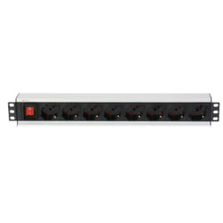 Techly I-CASE STRIP-18A unità di distribuzione dell'energia (PDU) 8 presa(e) AC 1.5U Nero