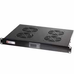 Techly I-CASE FAN-TC4B, Vaschetta per ventola, Nero, 4 ventola(e), 1U, 1,8 m, IP65