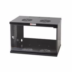 Techly Armadio Rack 19" a Muro 6U prof. 450 Nero Assemblato (I-CASE EL-1006B45), Da parete, 6U, 50 kg, Lucchetti, 14,2 kg, Ne ...