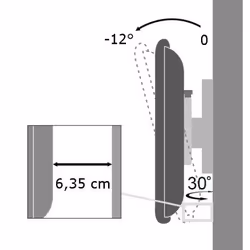 Techly Supporto a muro per TV LED LCD 19 - 37'' inclinabile 1 snodo Bianco (ICA-LCD 2900WH) - Vista aggiuntiva 7
