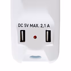 Techly Multipresa 5 Posti Italiana Bipasso con 2 Prese USB (IUPS-PCP-LC2U) - Vista aggiuntiva 5