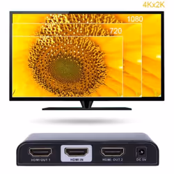 Techly IDATA HDMI2-4K2 ripartitore video HDMI 2x HDMI - Vista aggiuntiva 7