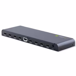 Techly Splitter HDMI2.0 4K UHD 3D 8 vie, HDMI, 8x HDMI, 3840 x 2160 Pixel, Nero, Alluminio, 4K Ultra HD