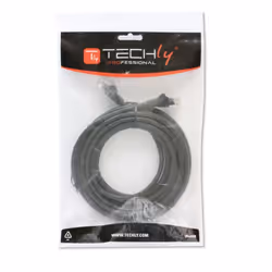 Techly Cavo di rete Patch in CCA Cat.5E Nero UTP 1m ICOC CCA5U-010-BKT