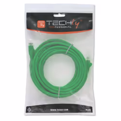 Techly Cavo di rete Patch in CCA Cat.6 Verde UTP 2m ICOC CCA6U-020-GREET