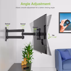 Techly Supporto a Muro per TV LED LCD 13-30" Inclinabile 2 Snodi Nero ICA-LCD 923B - Vista aggiuntiva 7