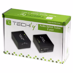 Techly Switch Audio Toslink 2 Porte con Telecomando IR IDATA TOS-SW2