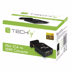 Techly Mini Convertitore da VGA e Audio a HDMI IDATA VGA-HDMINI