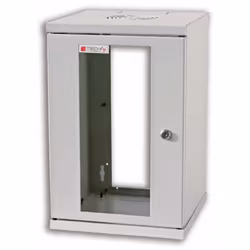 Techly Armadio Rack 10" a muro 9 unità Grigio, Da parete, 9U, 30 kg, Lucchetti, 9,97 kg, Grigio